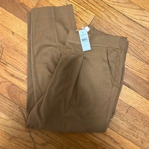 LOFT Petite Pull On Taper Pants in Brushed Flannel - LP - NWT (camel heather)